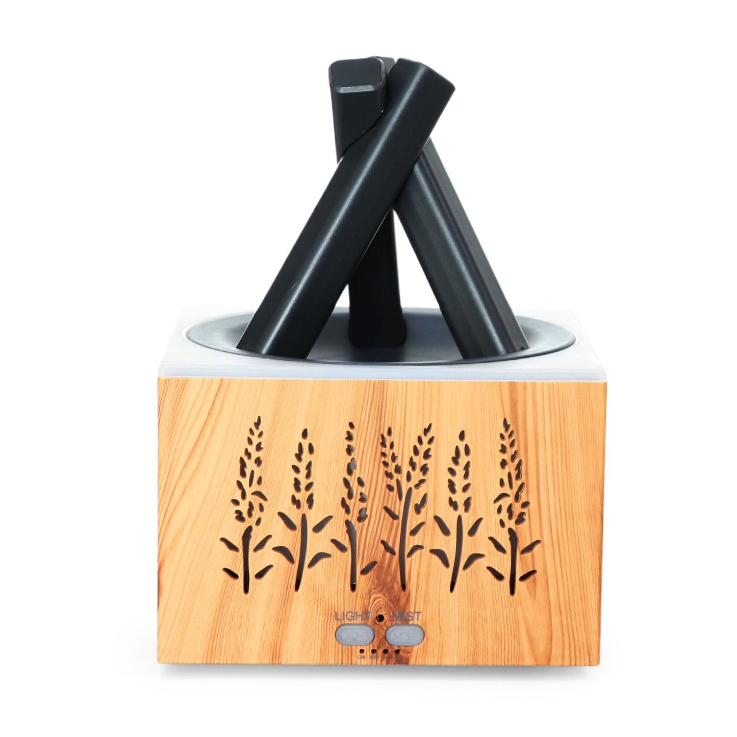 Wheat Ear Hollow-out Scented Diffuser With Colorful Lights For Home And Office