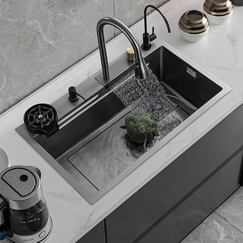 Waterfall Modern Kitchen Sink