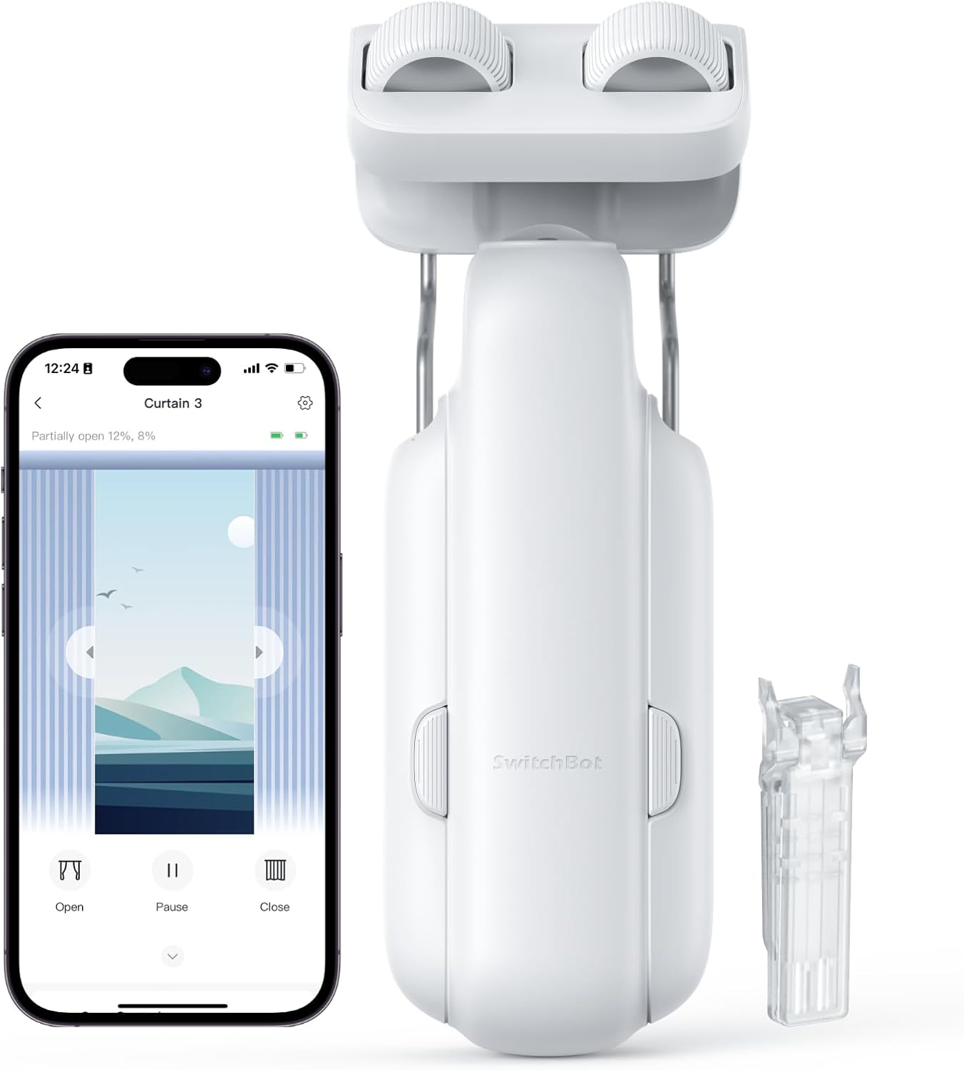 SwitchBot Automatic Smart Curtain Opener – App & Voice Control