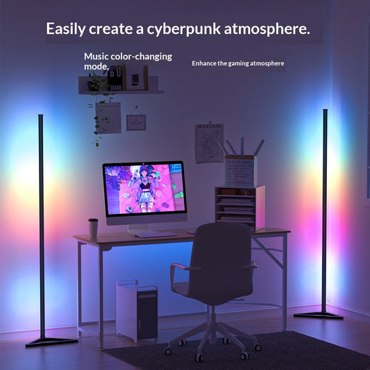 Floor Ambient Light Bedroom Decoration Colorful Corner Bluetooth Version