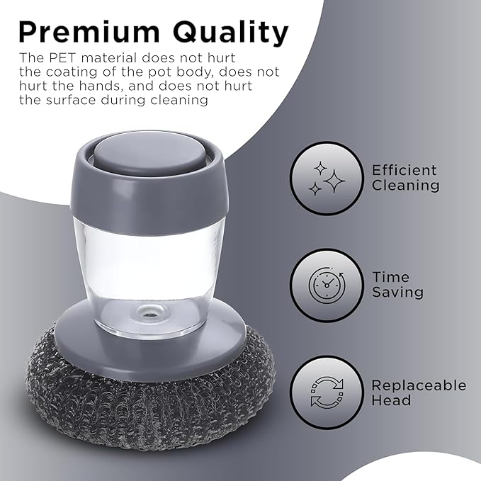 Soap-Dispensing Palm Dish Brush