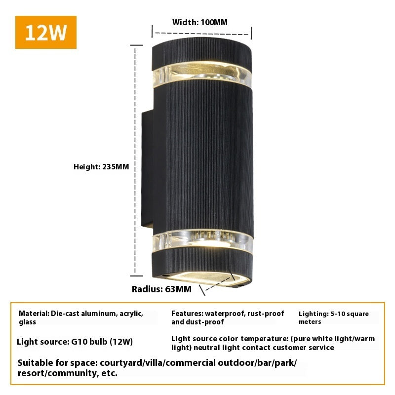 Led Square Outdoor Waterproof Wall Lamp